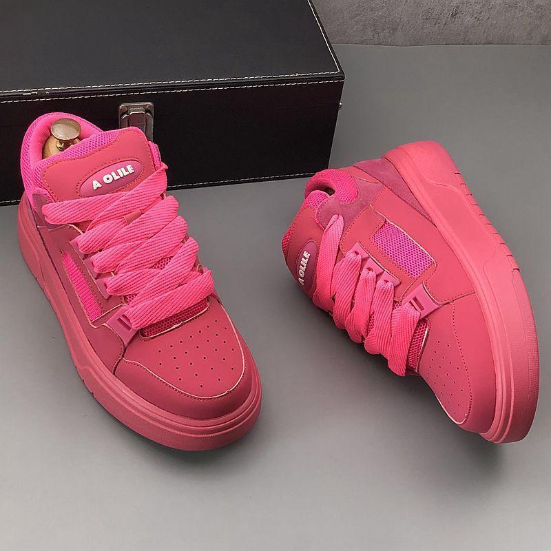 2024 designer men women new casual winter platform shoes pink white breathable mens womens sneakers trainers skate