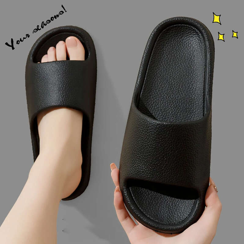 Thick Platform Bathroom Home Slippers Women Fashion Soft Sole EVA Indoor Slides Men sandals 2023 Summer Non-slip Flip ps