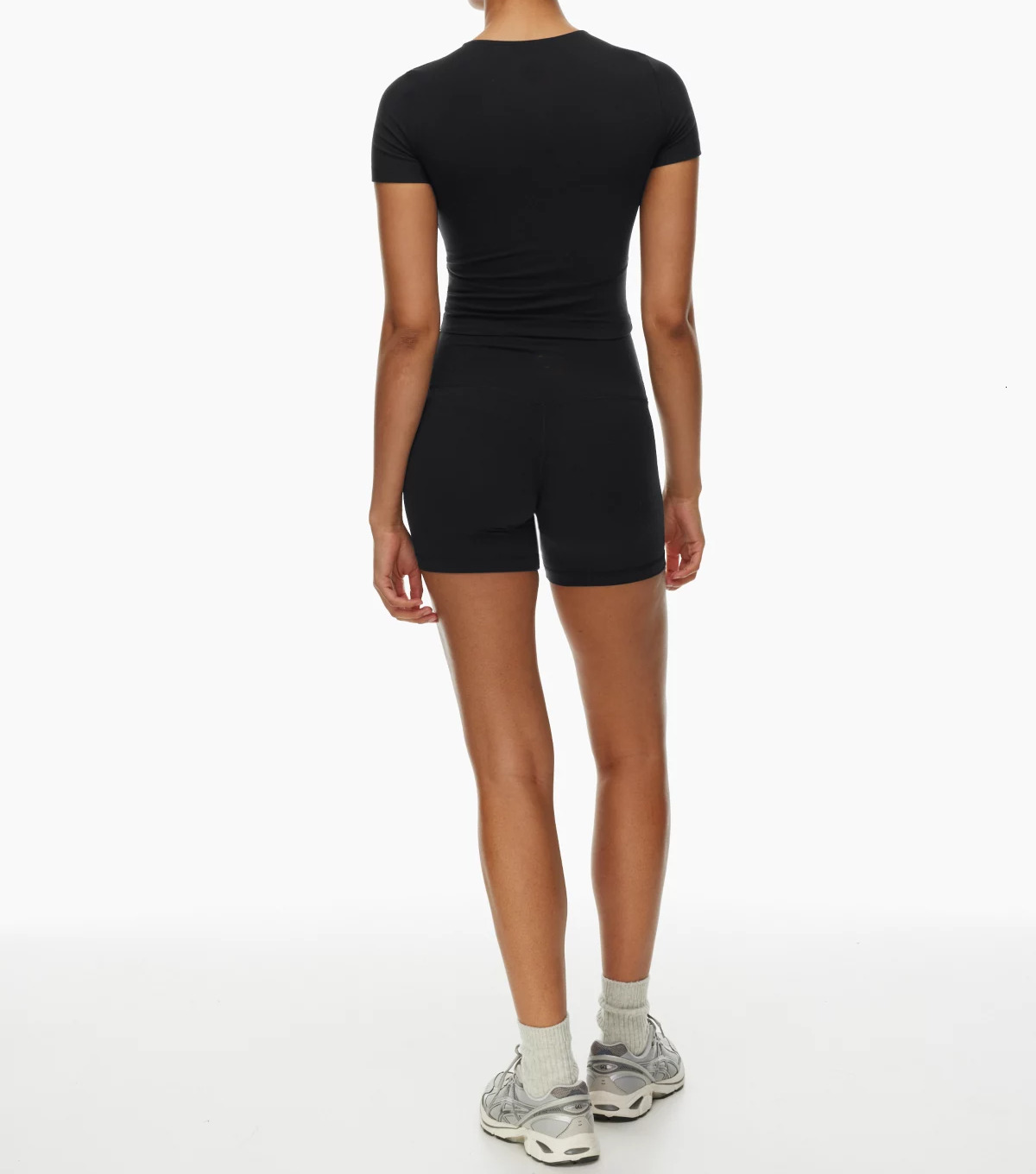 2024 Women Girls Workout Fiess Training Sports Athletic Yoga Short Sleeve Slimming Sexy Tee