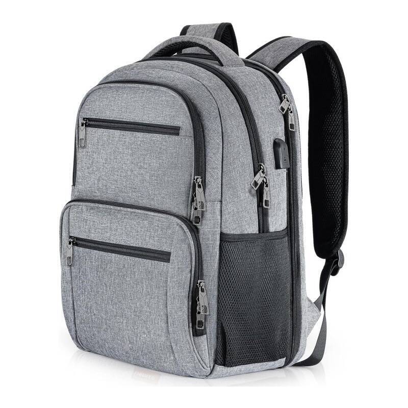 BIKROD Men and Women, School Backpac for Teen Boys Water Resistant TSA Travel Backpack with USB Charging Port, Business Anti Theft Sturdy Computer Bag