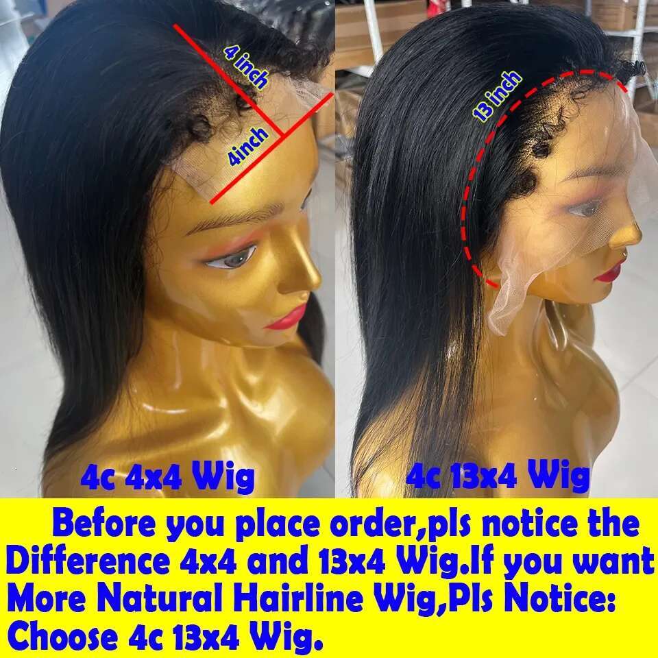 Straight 13x6/ Glueless HD Remy 30 34 Inch Transparent 13x4 4c Curly Edges Baby Hair Lace Frontal Wig