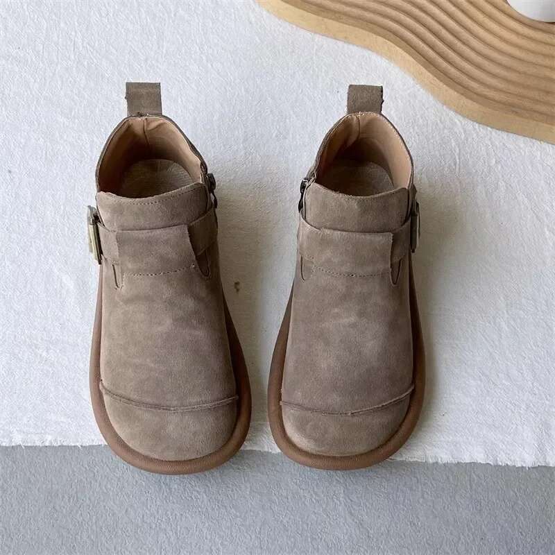New Ankle Warm Anti-hair Snow Large Size Casual Flat Boots Non-Slip Plush Women's Shoes Slippers Winter