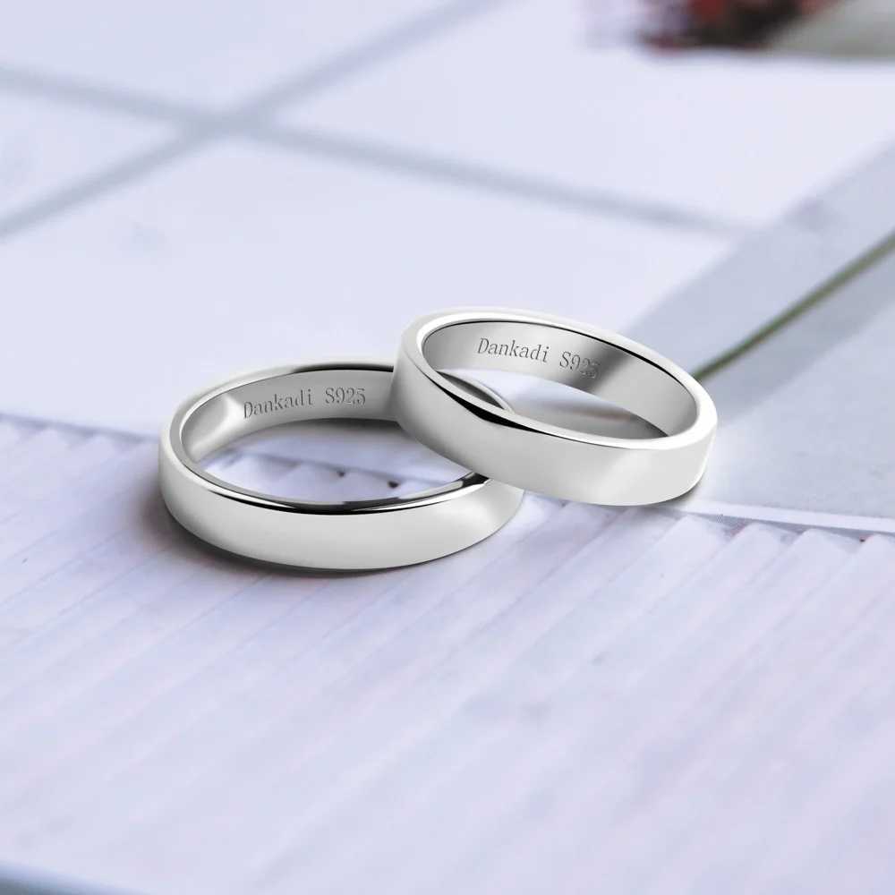 925 Sterling Silver Couple Ring Simple Marriage Engagement Ring Luxury Fashion Single Ring Silver Jewelry for Women Men AnilloX240921