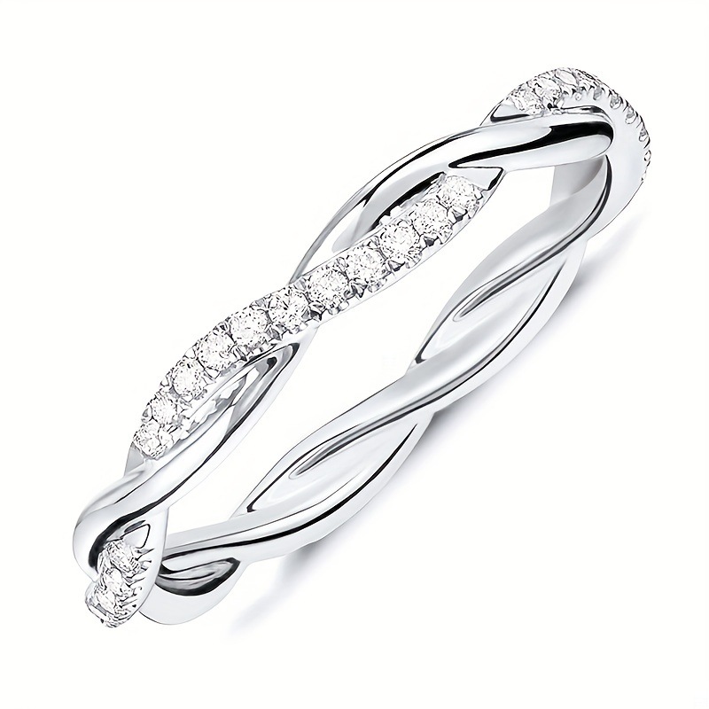 European and American rings women's silver gold rose gold cross ring jewelry Free shipping