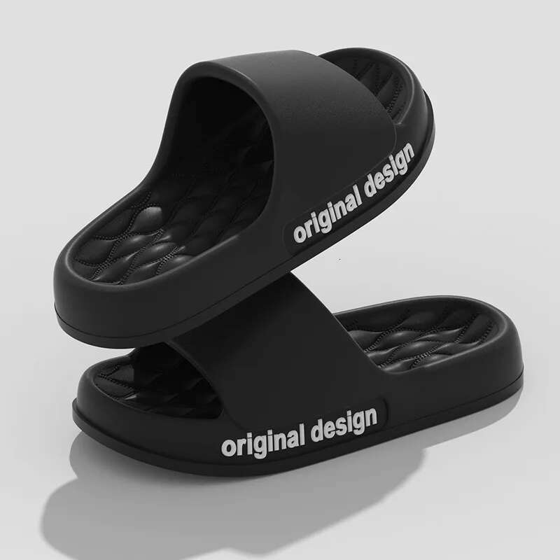Bebealy Letter House Shower Bathroom Shoes EVA Beach Slides Fashion Soft Cloud Slippers 2024 Summer Women Sandals