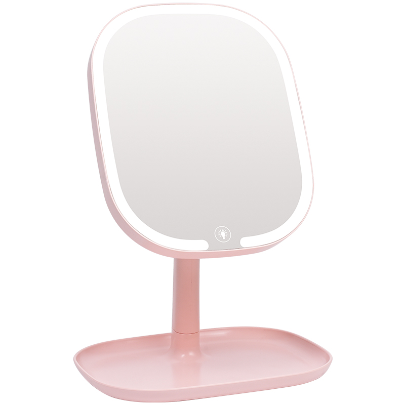 Mirror led light makeup women mirror with light portable princess dormitory mirror rechargeable desktop fill light makeup light dressing mirror