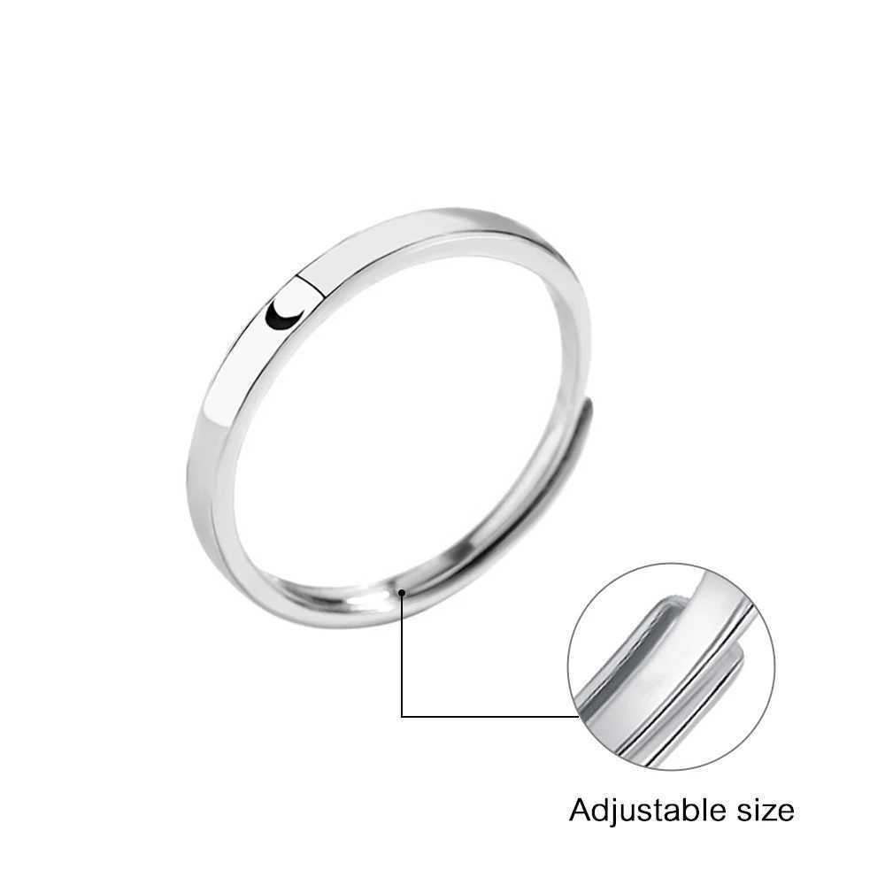 Sun Moon 2in1 Irregular Match Couple Rings Opening Adjustable Ring Sterling Silver Wedding Ring Jewlery Lover Gift for FriendsX240921