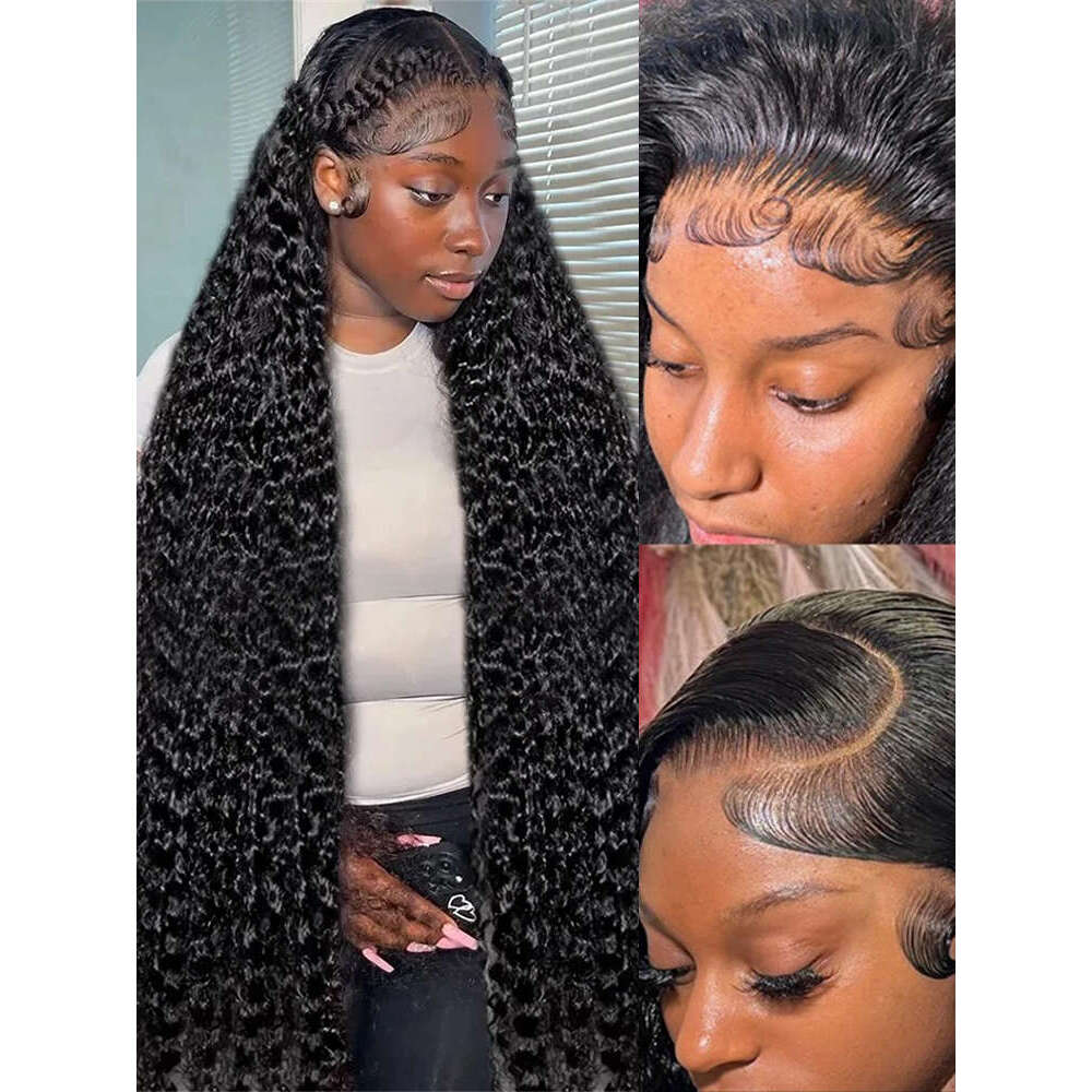 High Density 250% Loose Deep Wave 40Inch 13x6 13x4 HD Lace Frontal Human Hair Wig 7x5 Glueless Ready To Go Preplucke Curly Wigs