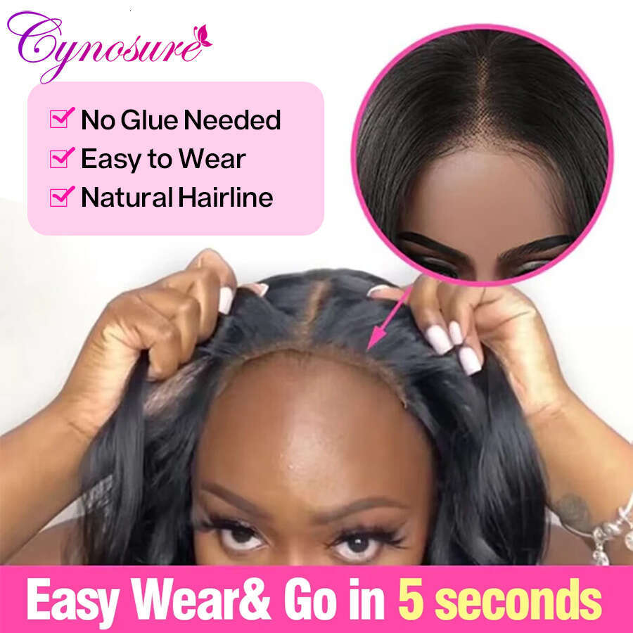 Cynosure 13x4 Glueless Ready to Wear Pre plucked Brazilian Straight Lace Front Wigs For Women Human Hair Wig