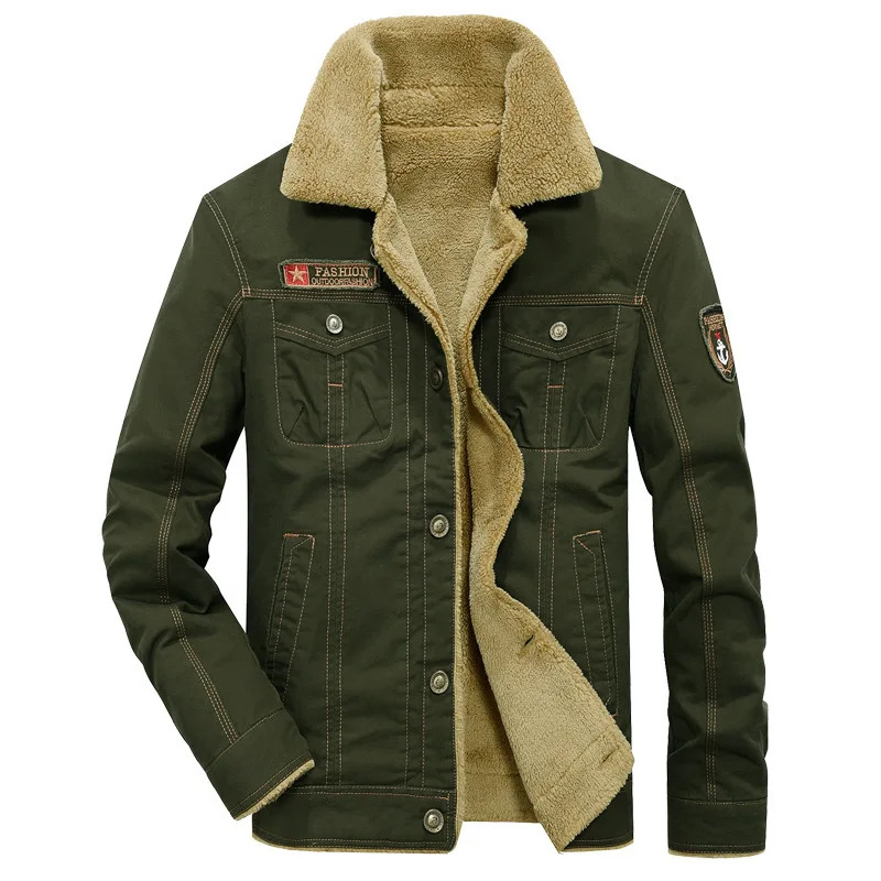 2023 Winter Mens Korean Fashion Lapel Lamb Fur Denim Jacket High-Quality Fleece Thickened Warm Coats Men Clothing 5Xl