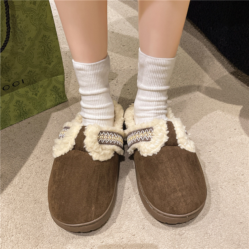 2024 New Plush Cotton for Women: Thick Bottom Height Increasing, Comfortable Home Slippers