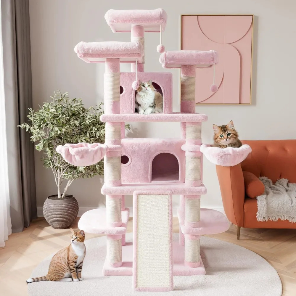 68 inch multi-layer large feline plant used for large/large cat Kota with apartment/comfortable plush feline/sisal scratch post 240919