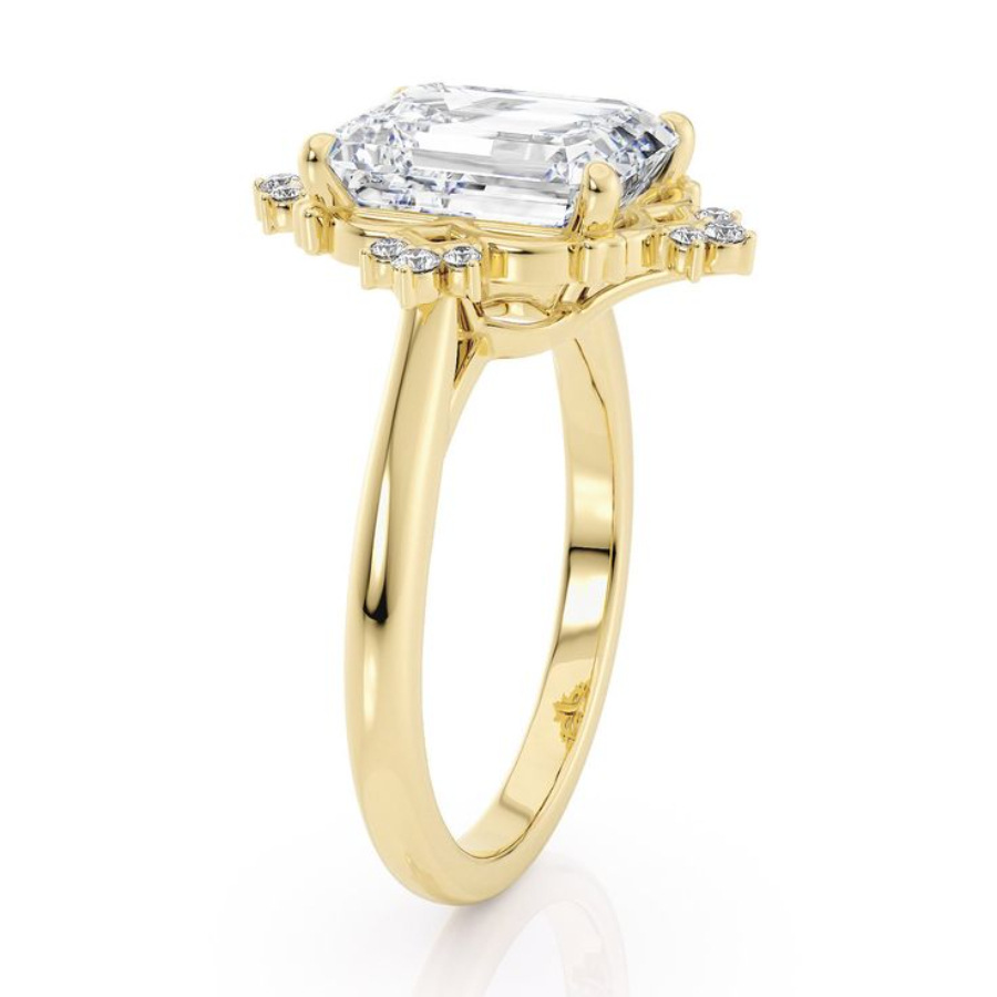 Cross-border hot new vintage alloy encrusted zircon ring European and American ladies engagement ring