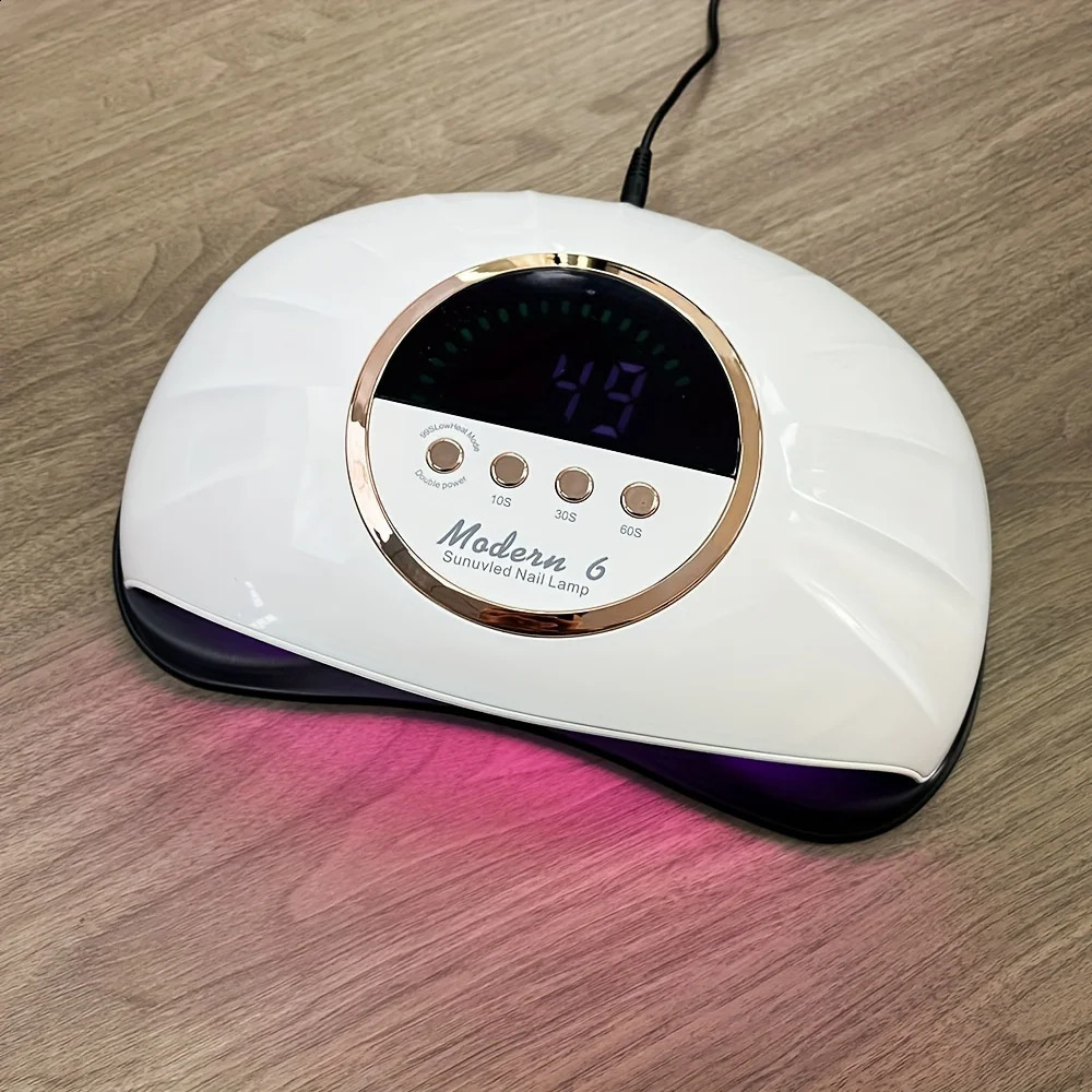 268W UV LED Nail Lamp Professional Nail Dryer Gel UV Light for Nails with 4 Timers and LCD Auto Sensor for Salon and Home 240914