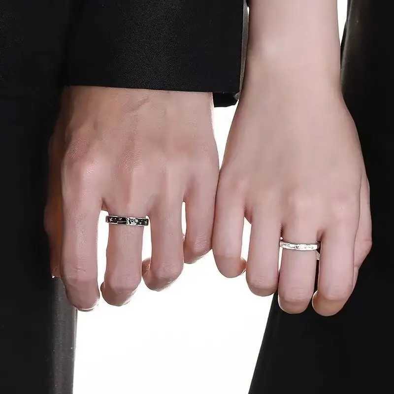 Romantic Little Prince Rose Flower Lovers Rings Unisex Creative Adjustable Open Couples Ring Girlfriends Valentines Day GiftsX240921