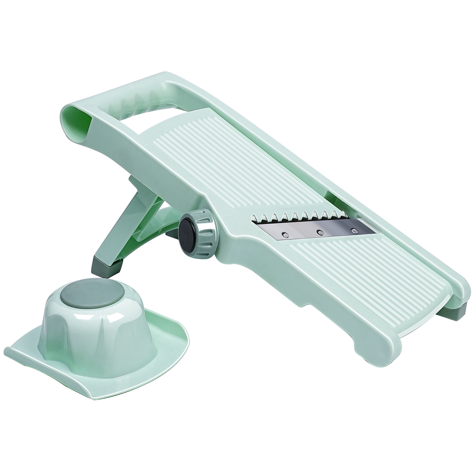 Collapsible multi-function vegetable cutter potato shredder stainless steel scrubber