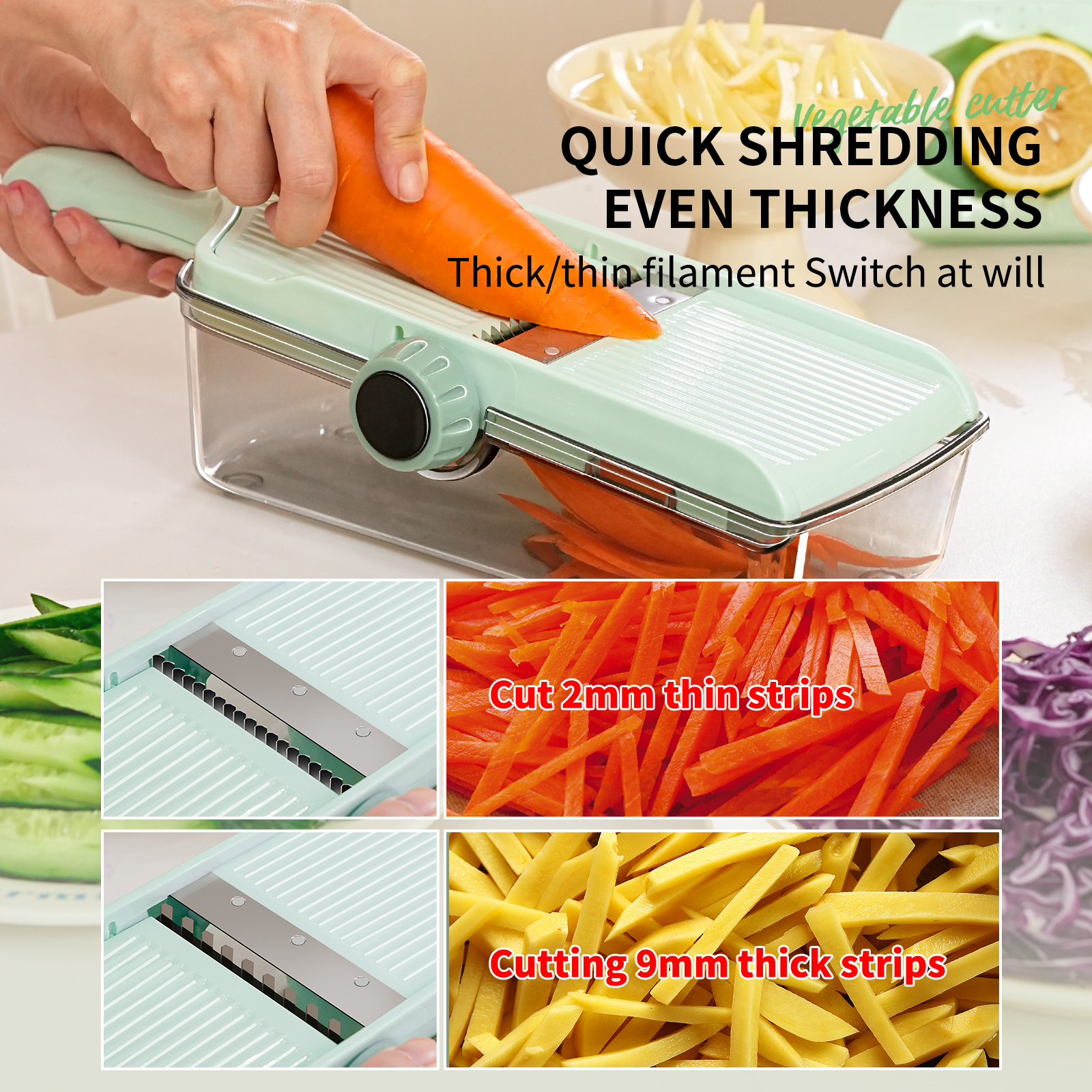 Home Kitchen Multi-function Cutting Vegetable Shredder Lemon Slicer Potato Shredding Shredder
