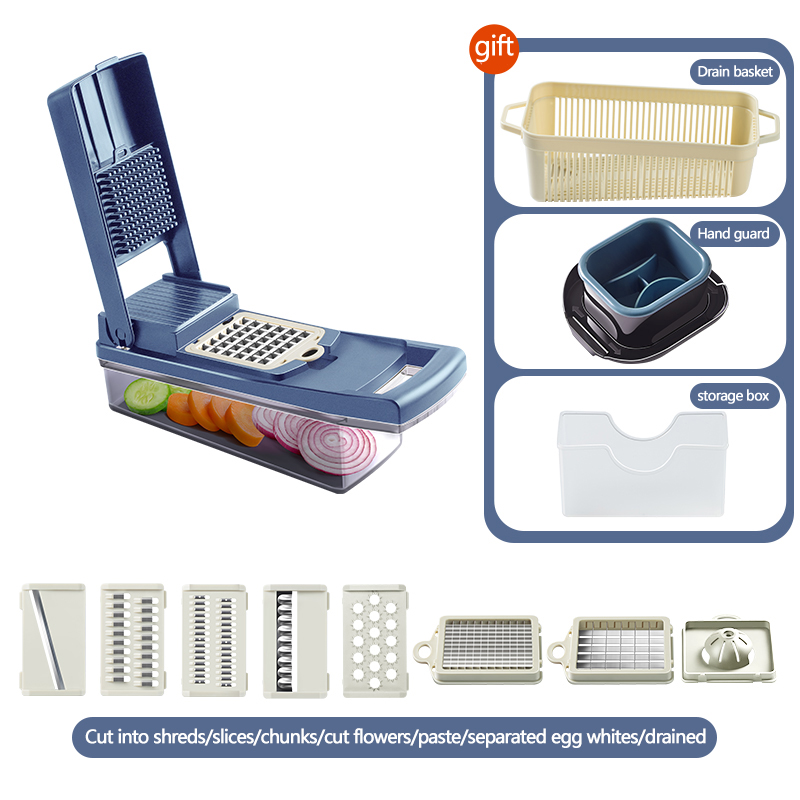 Vegetable Chopper Multi-function Vegetable Chopper Storm Chopper Shredder Storage Box In Stock