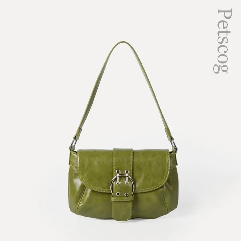Korean Style Womens Handbag Pu Leather Belt Hasp Half-moon Underarm Hobo Purse Y2K er Shoulder Bags 240918