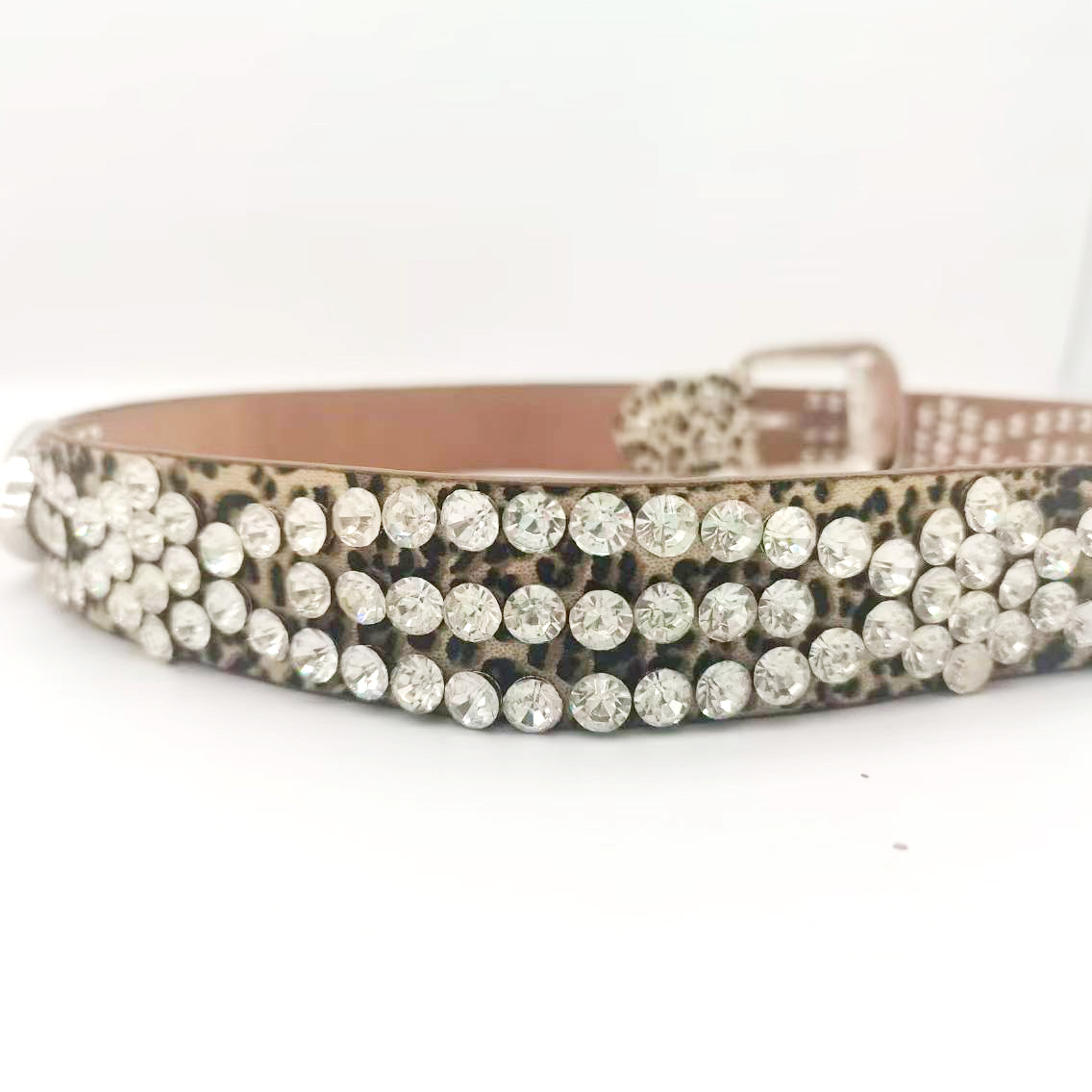 Bling Rhinestone Belts For Women Wholesale Factory Fast Shipment Custom Logo Rhinestone PU Leather Belt