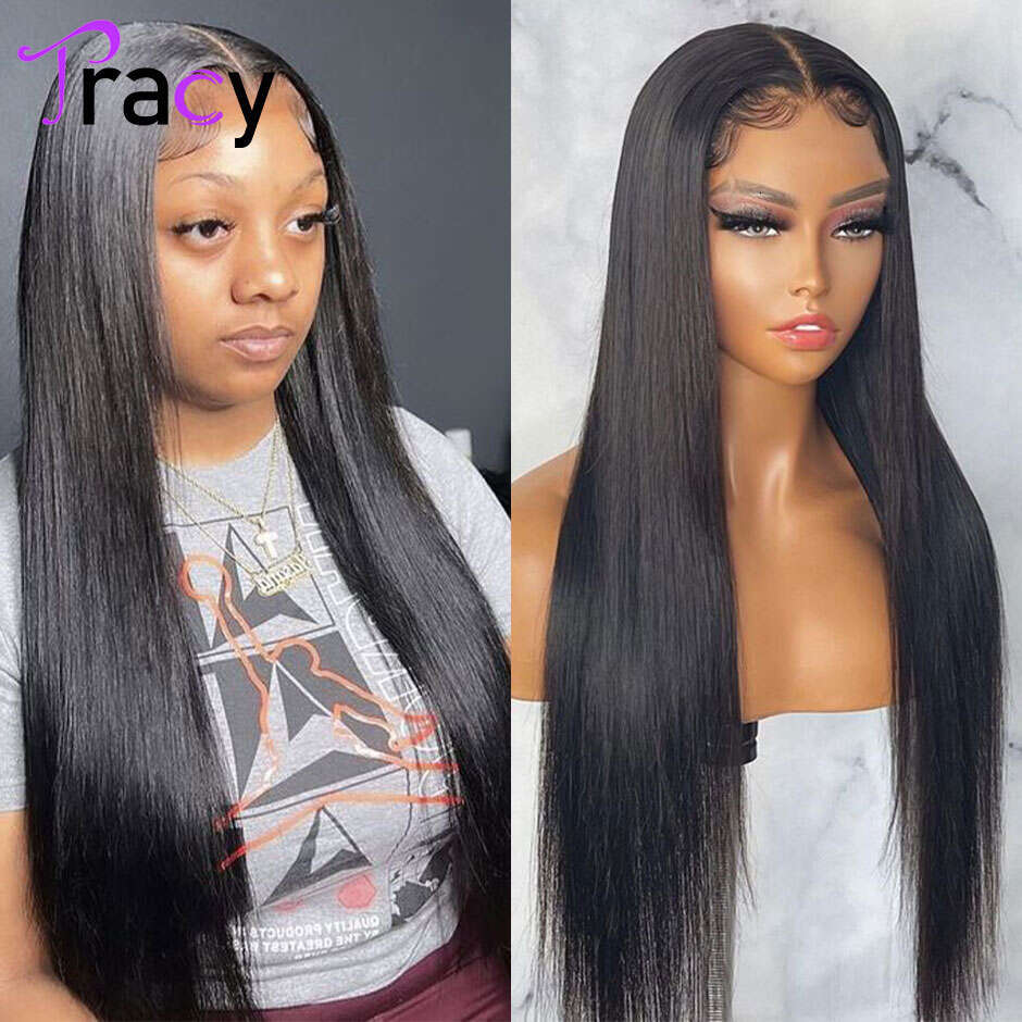 Tracy Bone Straight Wigs Wear And Go Glueless Human Hair Pre Cut 4x6 Hd Lace Closure Wig