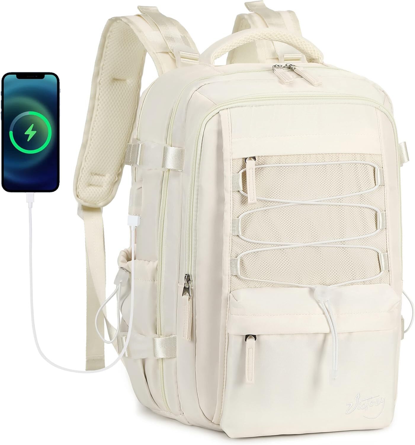 Travel for Women Men 15.6 Inch Laptop Backpac with USB Port Carry on Backpack Flight Approved Large Back Pac College Bookbags Outdoor Sports Hiking Ru