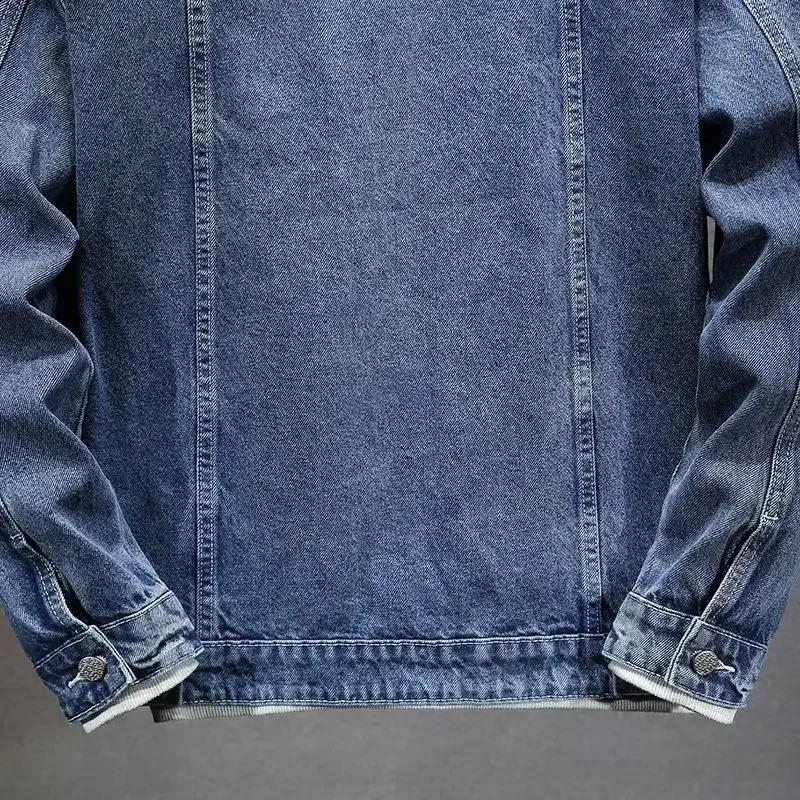 Work clothes jeans jacket mens casual denim for spring and summer 240921