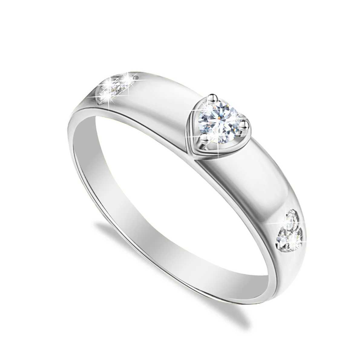 Szjinao Sterling Silver 925 Moissanite Diamond Couple Rings For Lovers Matching Wedding Jewelry Set With Certificate 2024 TrendyX240921