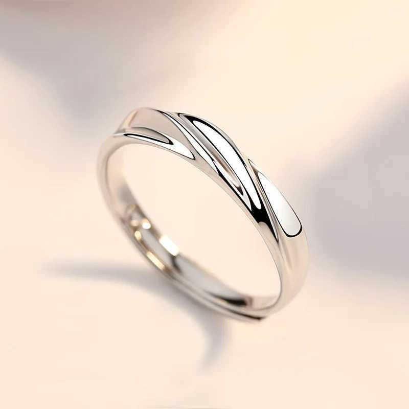 New Trendy Luxury Couple Rings for Women Men Dazzling Square Zirconia Delicate Ring Wedding Valentines Day Romantic JewelryX240921