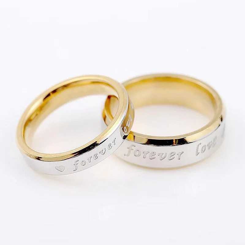 MOREDEAR Unisex Men Women Fashion Couple Ring Steel Forever LoveX240921