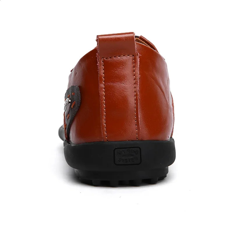 Leather Mens Loafers Comfortable Slip-on Driving Casual Shoes Soft Bottom Big Size 38-47 Support Drop 240909