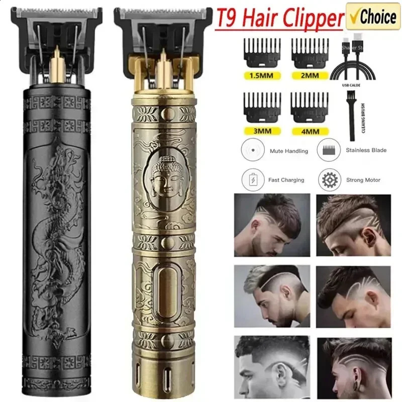 T9 Hair Clipper Beard Shaving Body Trimmer Clippers Electric Cutting Machine Professional Barber Men Shaver 240911