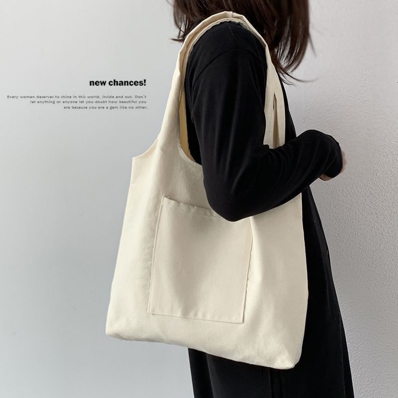 HD Women Canvas Korean Version High Capacity Shoulder Bags All-Match Tote Bag