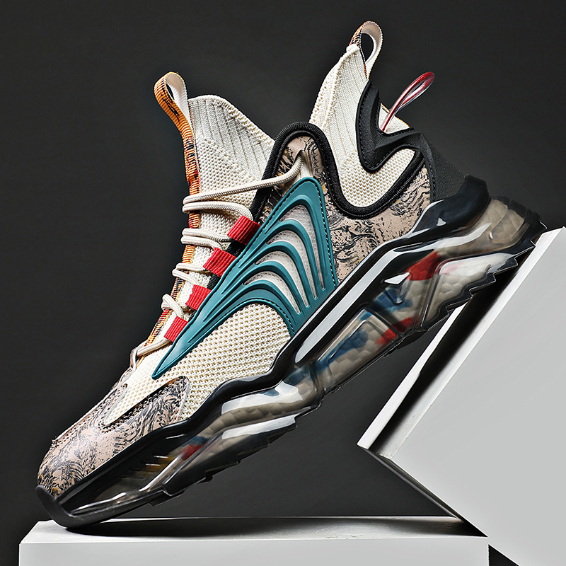Free shipping men new summer basketball fashion trend versatile running large casual outdoor sports shoes