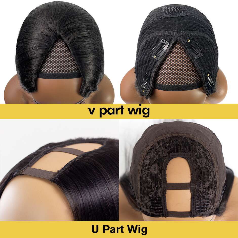 Curly V No Leave Out Glueless U Part Human Hair Wigs For Women 250% Brazilian Deep Wave Frontal Wig On Sale
