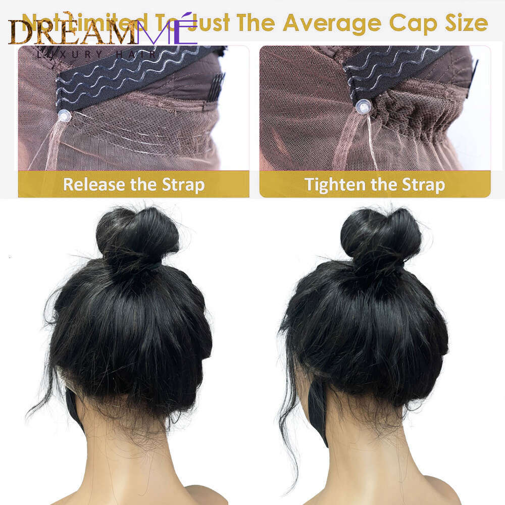 Invisible Strap Glueless Transparent Frontal Straight 360 Full Human Hair Wigs Wear and Go Per Cut Lace Remy