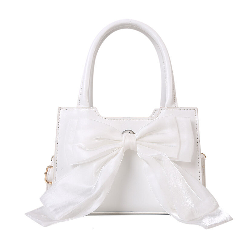 Cute Fairy Knot Handbag for Women New 2023 Summer Chic Versatile Shoulder Crossbody Bag with Soft Surface Zipper Closure