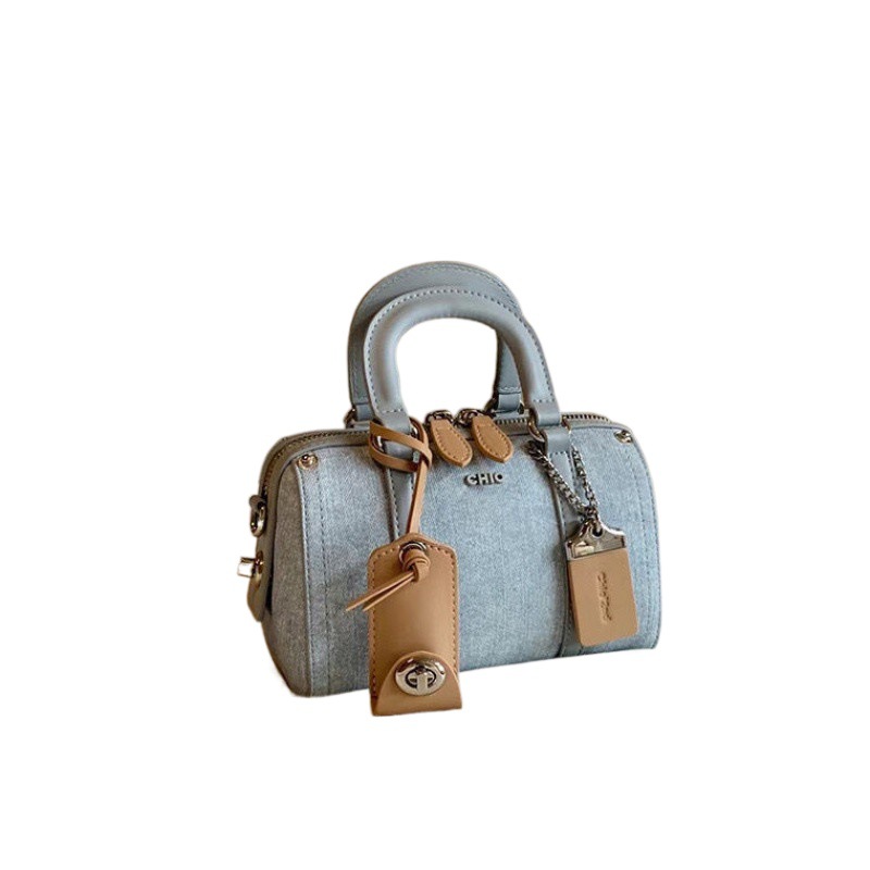 New 2025 Denim Boston Bag: Stylish French Handheld & Crossbody Shoulder Bag For Women New Free Delivery Designer Bag