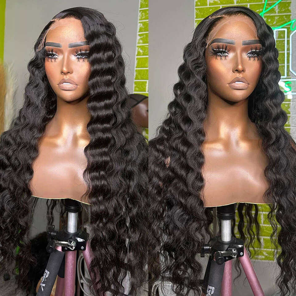 250% Loose Deep Glueless Invisible 5x5 HD Lace Closure 30 inch Melt Skins Human Hair Wigs Ready to Go Wig For Woman
