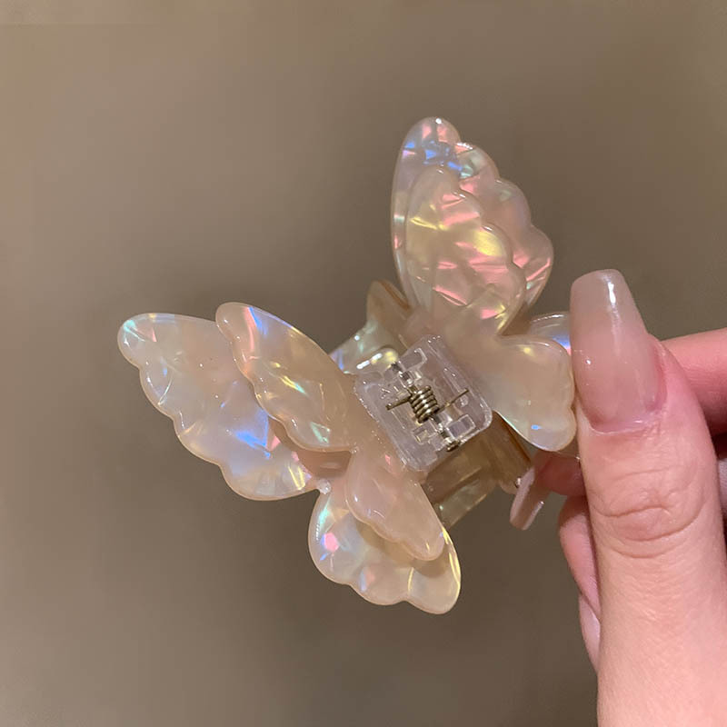 Gradient butterfly grab clip female 2024 new popular hair shark clip half tie hair accessory Free shipping