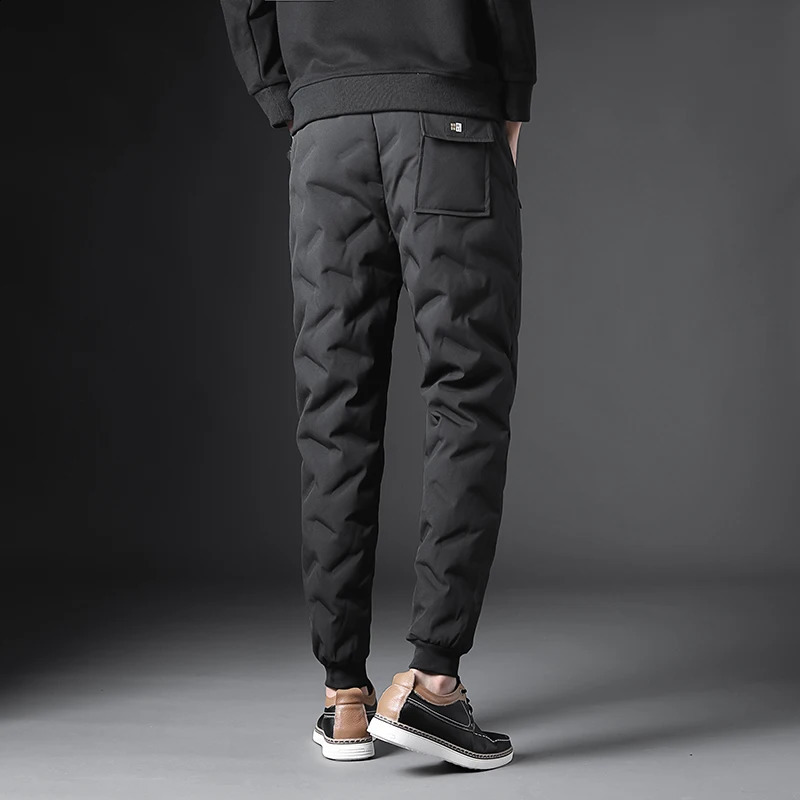 Down Pants Mens Winter Casual Thickened 90% White Duck Down Warm Pants Mens Clothing Snowboard Cold-proof Cotton Pants 240913