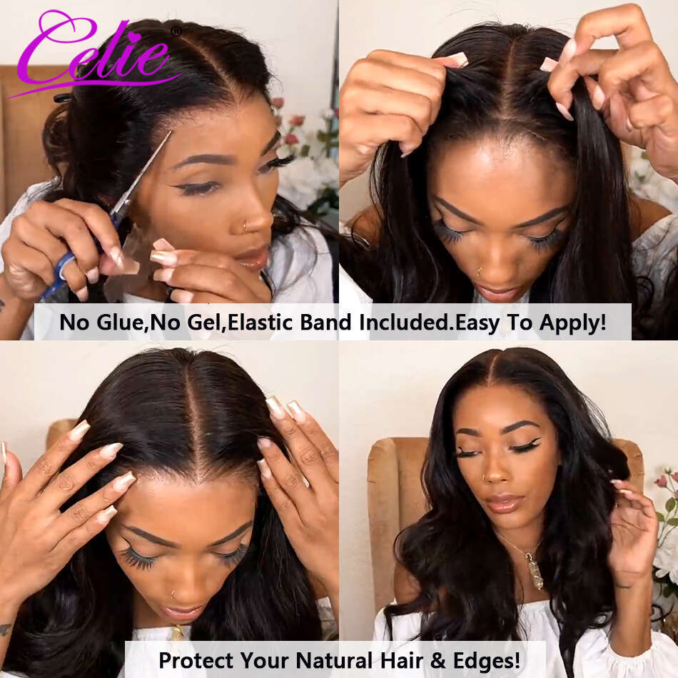 Celie 13x4 Front Wigs For Women Transparent HD Lace Frontal 5x5 Body Wave Ready To Go Wig Human Hair