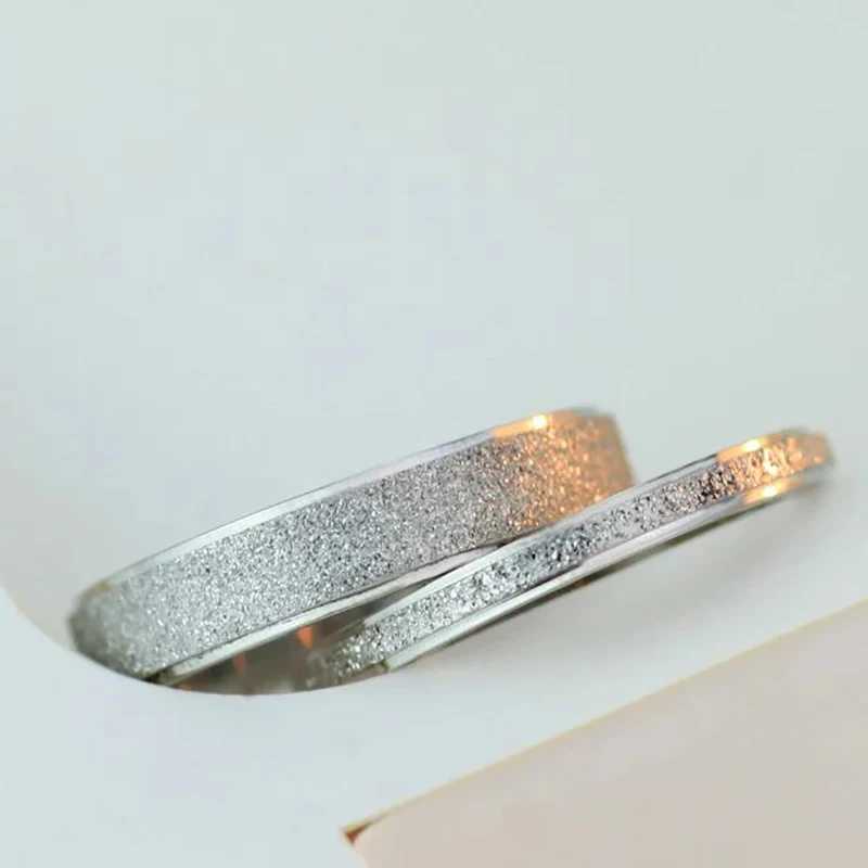 Silver Color Titanium Steel Couple Ring for Love Wedding Ring Sets Men Women Girl Love Jewelry Christmas Gift Party Moonso R4976X240921