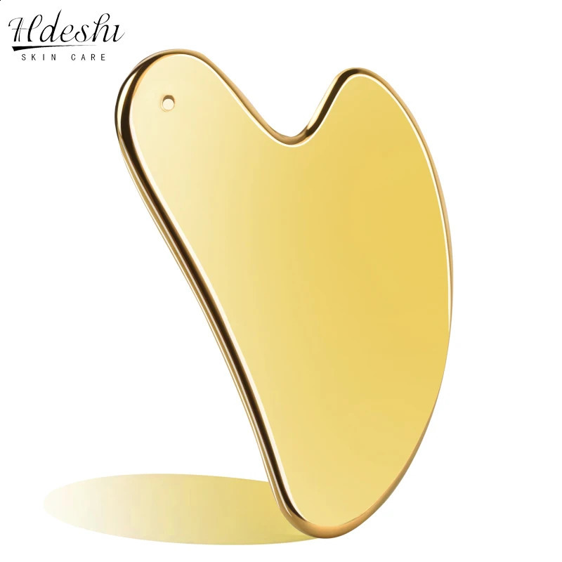 Stainless Steel GuaSha Scraping Face Care Lifting Massage Tools Anti Wrinkle Skin Tighten Cooling Cellulite Massager Tool 240911