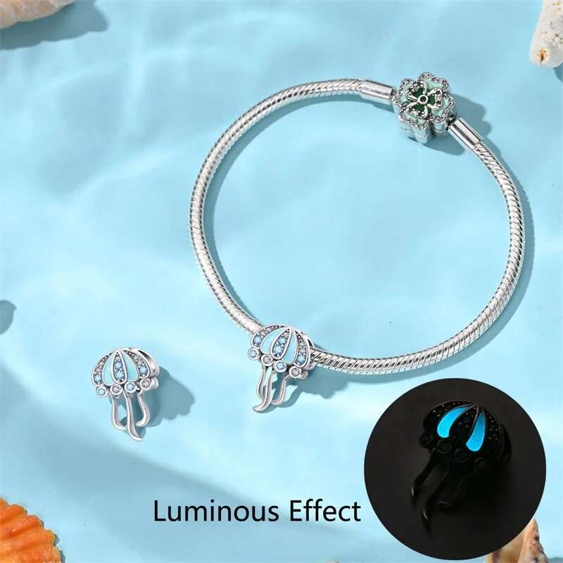 925 Sterling Silver Blue Ocean Ship Lighthouse Starfish Turtle Dolphin Charms Pendants Fit Original Bracelets DIY For Women's Gifts Jewelry