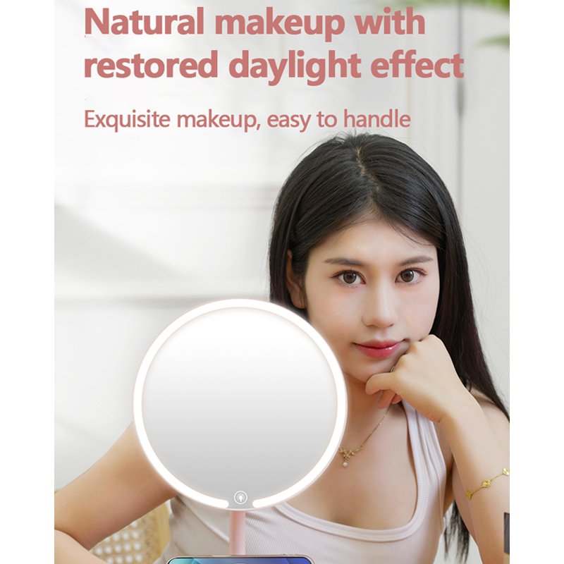 Netflix special LED make-up mirror rotatable desktop mirror desktop beauty mirror dormitory portable make-up mirror