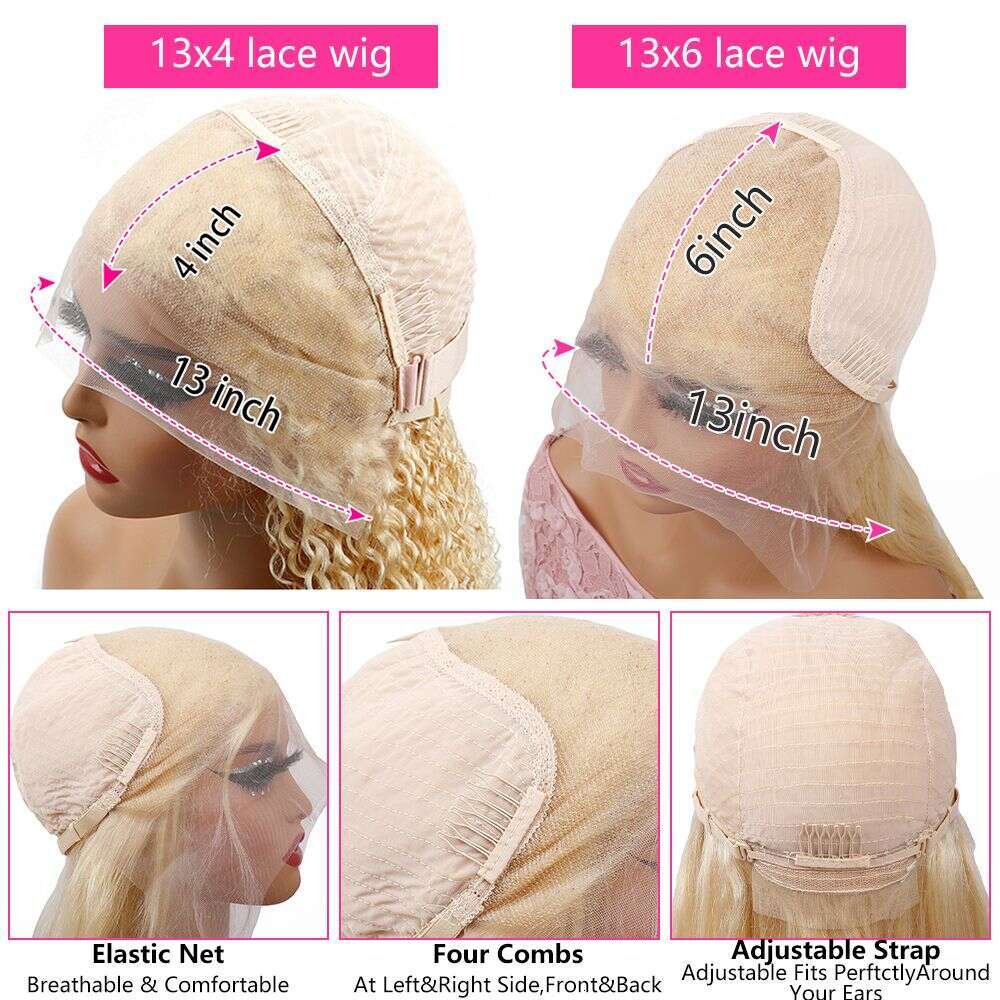 613 Honey Blonde Straight Hd Frontal Wig 200 Density Brazilian Colored 13x4 Lace Front Human Hair Wigs For Women
