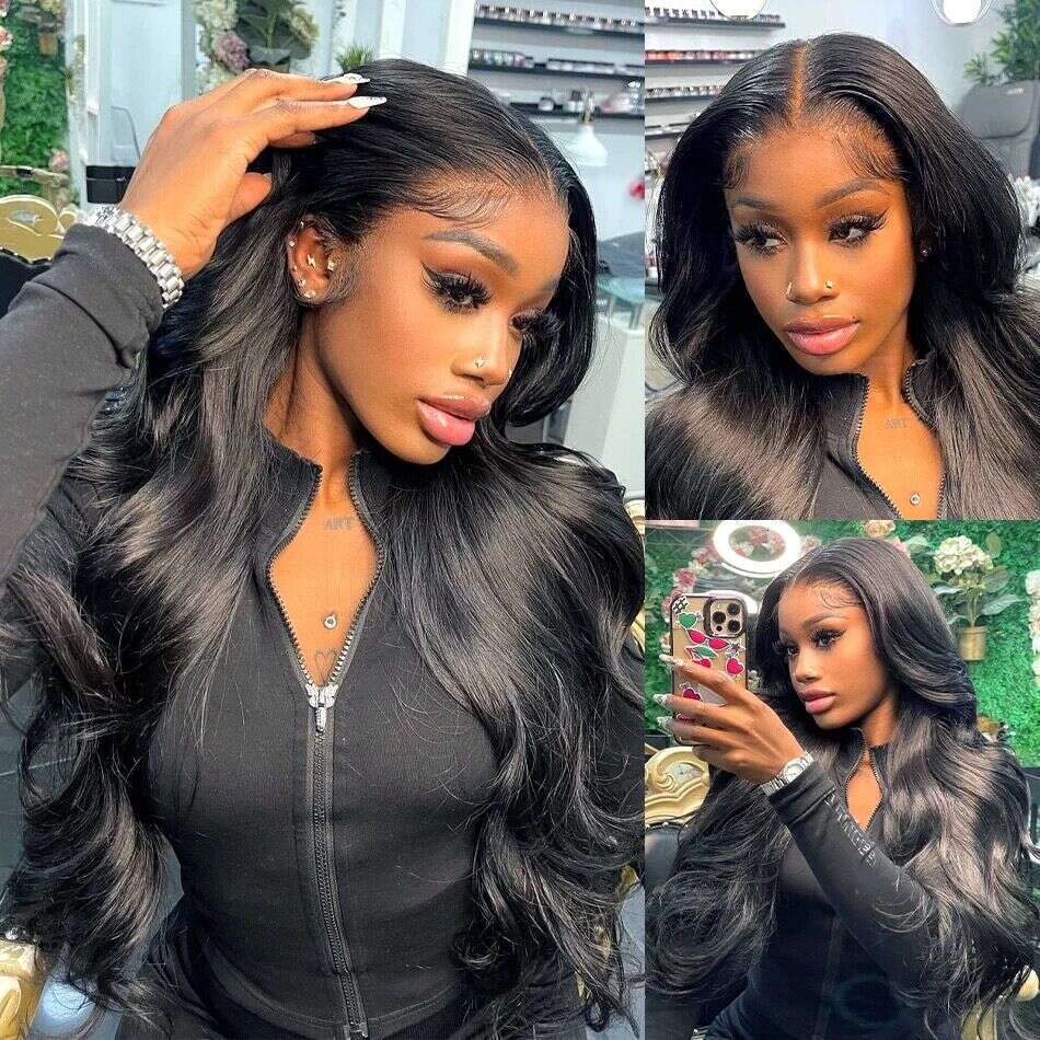 Body Wave 13x6 Frontal Pre Plucked 13x4 HD Transparent Lace Front Wig Brazilian Human Hair Wigs For Women