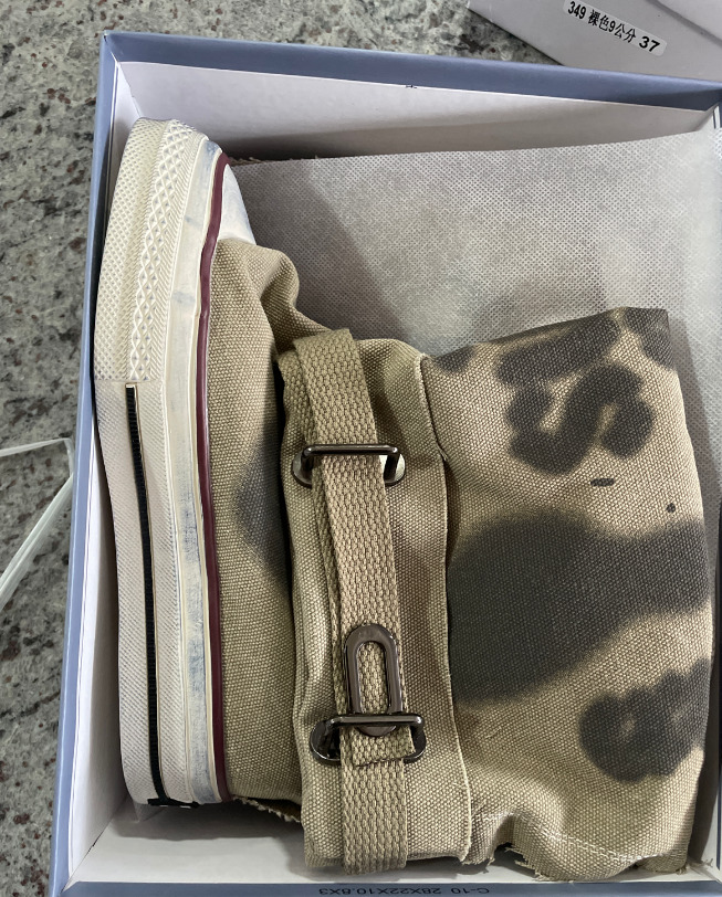 Graffiti High Top Canvas boots Shoes Women's Spring Wide Mid 2024 New Trouser Barrel Stacking Boots dh1100220436