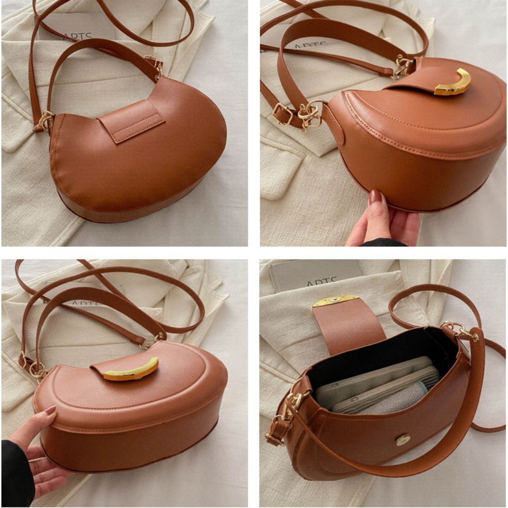 ADERESF Trendy Shoulder Casual Large Capacity Underarm Solid Messenger Bag Lady